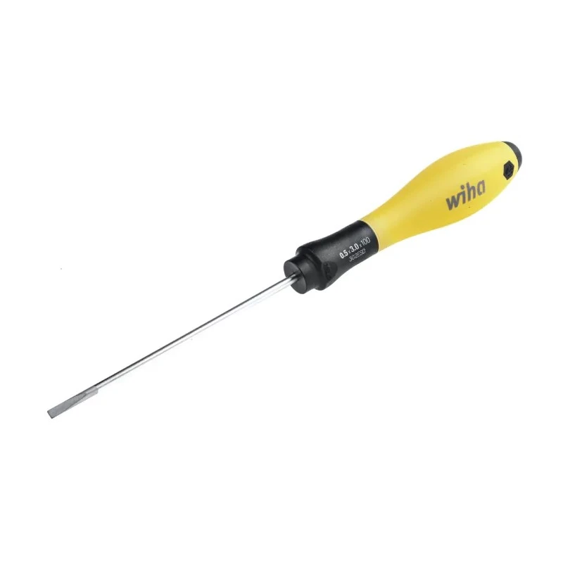 Wiha Standard Screwdriver 100 mm Blade VDE 1000V Approved Bi-Material Handle Ergonomic Grip 27150