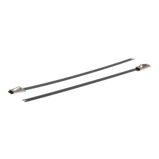 HellermannTyton Cable Tie Roller Ball 127 mm x 4.6 mm Black Polyester Coated Stainless Steel 111-00288 MBT5SFC-SP/SS316-BK