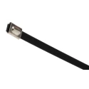 HellermannTyton Cable Tie Roller Ball 127 mm x 4.6 mm Black Polyester Coated Stainless Steel 111-00288 MBT5SFC-SP/SS316-BK