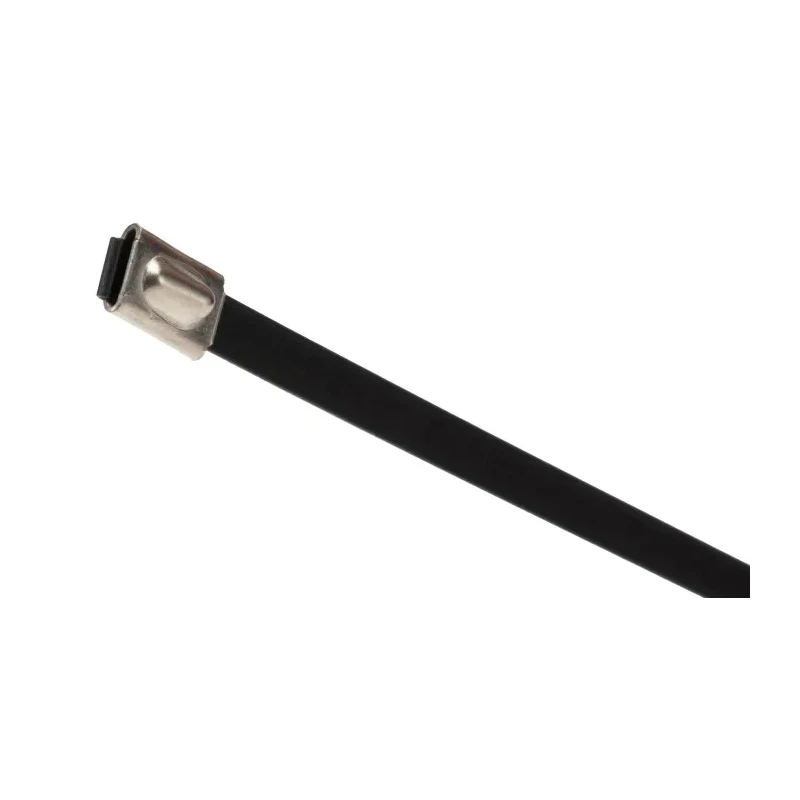 HellermannTyton Cable Tie Roller Ball 127 mm x 4.6 mm Black Polyester Coated Stainless Steel 111-00288 MBT5SFC-SP/SS316-BK