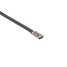 HellermannTyton Non-Releasable Cable Tie, Polyester Coated Stainless Steel, Black, 362 mm x 111-00290 MBT14SFC-SP/SS316-BK