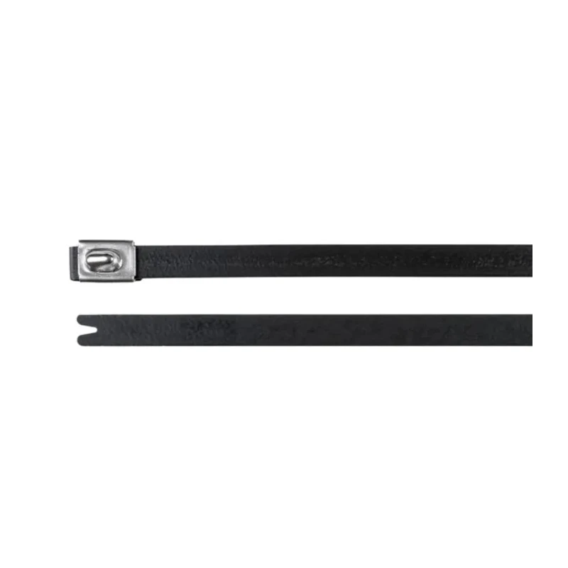 HellermannTyton Cable Tie Roller Ball Black Polyester Coated Stainless Steel 201 mm x 7.9mm 111-00294 MBT8HFC-SP/SS316-BK