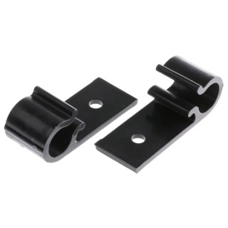 HellermannTyton Black Polyacetal Screw Mount D Clip Cable Clip 10mm Max Bundle Diameter Width 15mm 211-70000 4D10-POM-BK