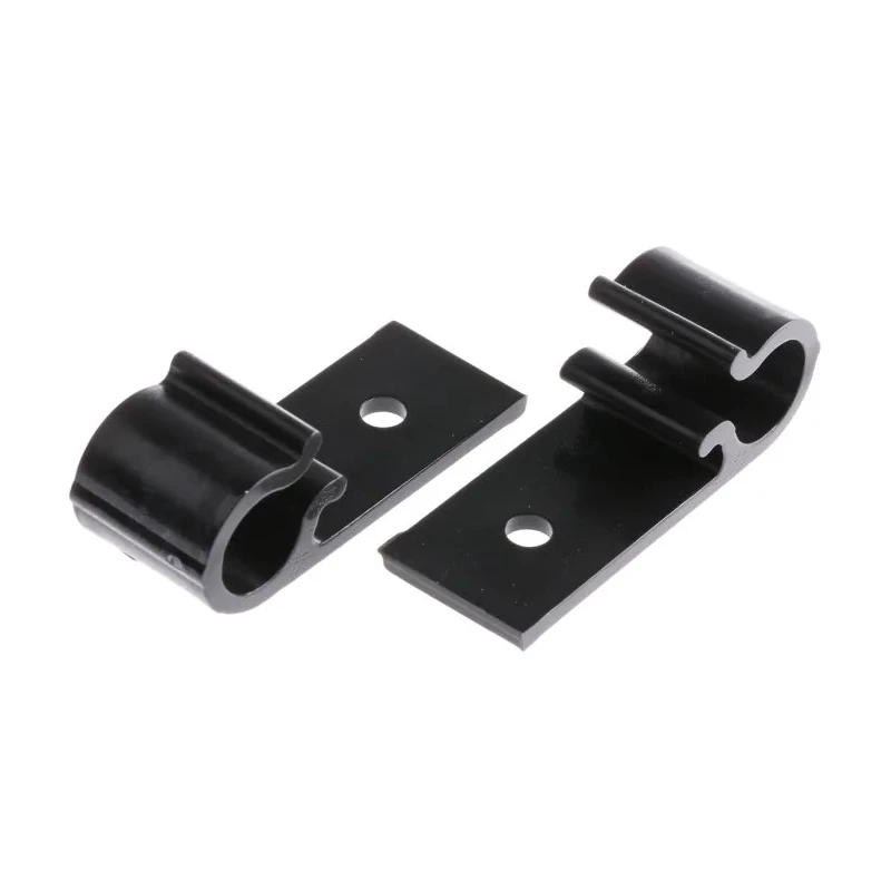 HellermannTyton Black Polyacetal Screw Mount D Clip Cable Clip 10mm Max Bundle Diameter Width 15mm 211-70000 4D10-POM-BK