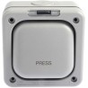 MK Electric Grey 2 Way Light Switch 1 Gang Polycarbonate Flush Mount 10A 250V IP66 Masterseal K56408GRY