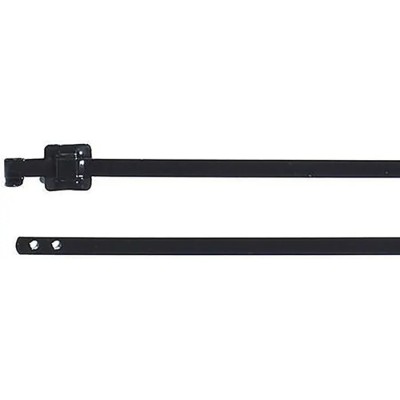 HellermannTyton Releasable Cable Tie, 630 mm Length x 10.3 mm Width, Black Polyester Coated 111-00149 MLT24SSC10-SS316/SP-BK