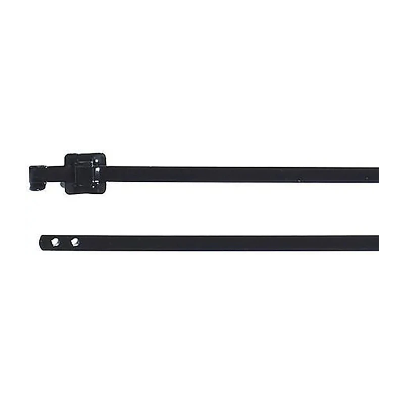 HellermannTyton Releasable Cable Tie, 630 mm Length x 10.3 mm Width, Black Polyester Coated 111-00149 MLT24SSC10-SS316/SP-BK