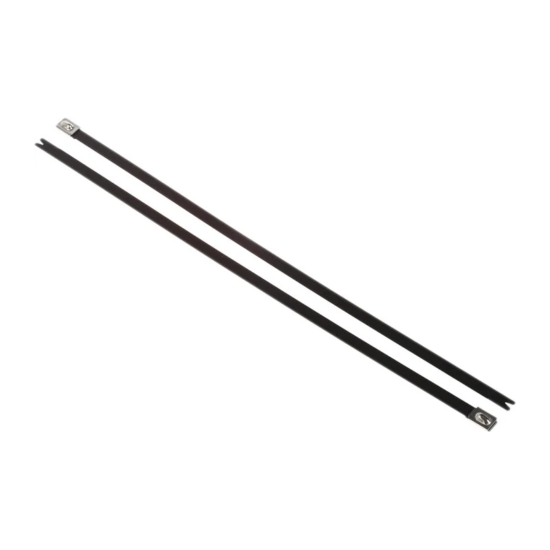 HellermannTyton Roller Ball Cable Tie, Polyester Coated Stainless Steel, 362 mm x 7.9 mm 111-00295 MBT14HFC-SP/SS316-BK