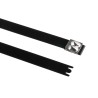 HellermannTyton Roller Ball Cable Tie, Polyester Coated Stainless Steel, 362 mm x 12.3 mm 111-00299 MBT14XHFC-SP/SS316-BK
