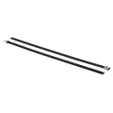 HellermannTyton Roller Ball Cable Tie, Polyester Coated Stainless Steel, 362 mm x 12.3 mm 111-00299 MBT14XHFC-SP/SS316-BK
