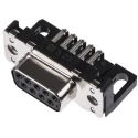 HARTING D-Sub 9 Way Right Angle 2.74 mm Pitch Through Hole D-Sub Connector with M3 Threaded Insert Female 09661127601