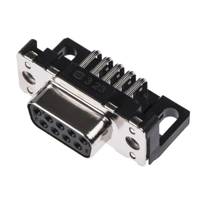 HARTING D-Sub 9 Way Right Angle 2.74 mm Pitch Through Hole D-Sub Connector with M3 Threaded Insert Female 09661127601