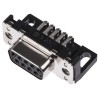 HARTING D-Sub 9 Way Right Angle 2.74 mm Pitch Through Hole D-Sub Connector with M3 Threaded Insert Female 09661127601