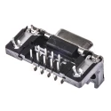 HARTING D-Sub 9 Way Right Angle Through Hole Connector 2.74 mm Pitch Board Lock Female 09661527611