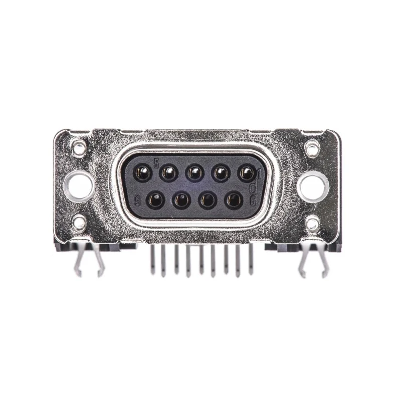 HARTING D-Sub 9 Way Right Angle Through Hole Connector 2.74 mm Pitch Board Lock Female 09661527611