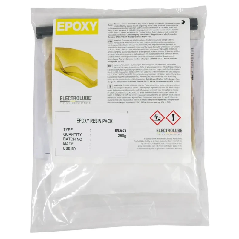 Electrolube White Epoxy Adhesive 250 g Liquid Bag Thermally Conductive Flame Retardant ER2074