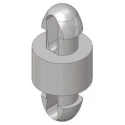 Essentra Nylon PCB Post 14 mm High 18 mm Overall Height 2.5 mm Hole Diameter 1.65 mm PCB Thickness MDLSP-1-100-14M-01