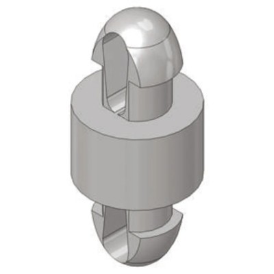 Essentra Nylon PCB Post 8 mm Height, 12 mm Overall Height, 2.5 mm PCB Hole Diameter MDLSP-1-100-8M-01