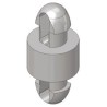Essentra Nylon PCB Post 8 mm Height, 12 mm Overall Height, 2.5 mm PCB Hole Diameter MDLSP-1-100-8M-01