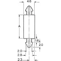 Essentra Nylon PCB Post 8 mm Height, 12 mm Overall Height, 2.5 mm PCB Hole Diameter MDLSP-1-100-8M-01