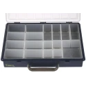 Raaco 17 Cell Grey Transparent Polypropylene Compartment Box 57 mm x 340 mm x 265 mm 136228