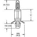 Essentra Nylon PCB Support Pillar 4.8 mm Height 23.4 mm Overall Height 14.2 mm Support Base Width for 4 mm PCB Hole LCBS-3-01