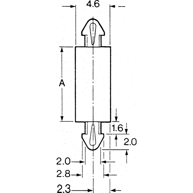 Essentra Nylon PCB Post 20 mm Height 24 mm Overall Height 2.5 mm PCB Hole Diameter MDLSP-1-100-20M-01