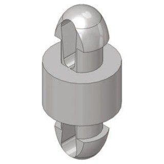 Essentra Nylon PCB Post 4 mm Height 8 mm Overall Height 2.5 mm PCB Hole MDLSP-1-100-04M-01