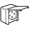 Legrand 32A Grey 1 Gang Plug Socket Plexo Indoor & Outdoor British Standard French German 0 558 75