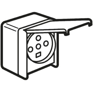 Legrand 32A Grey 1 Gang Surface Mount Plug Socket Plexo Indoor & Outdoor, German RJ45 British Standard French 0 558 77