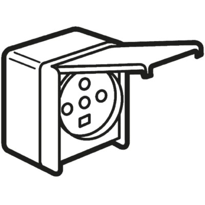 Legrand 32A Grey 1 Gang Surface Mount Plug Socket Plexo Indoor & Outdoor, German RJ45 British Standard French 0 558 77