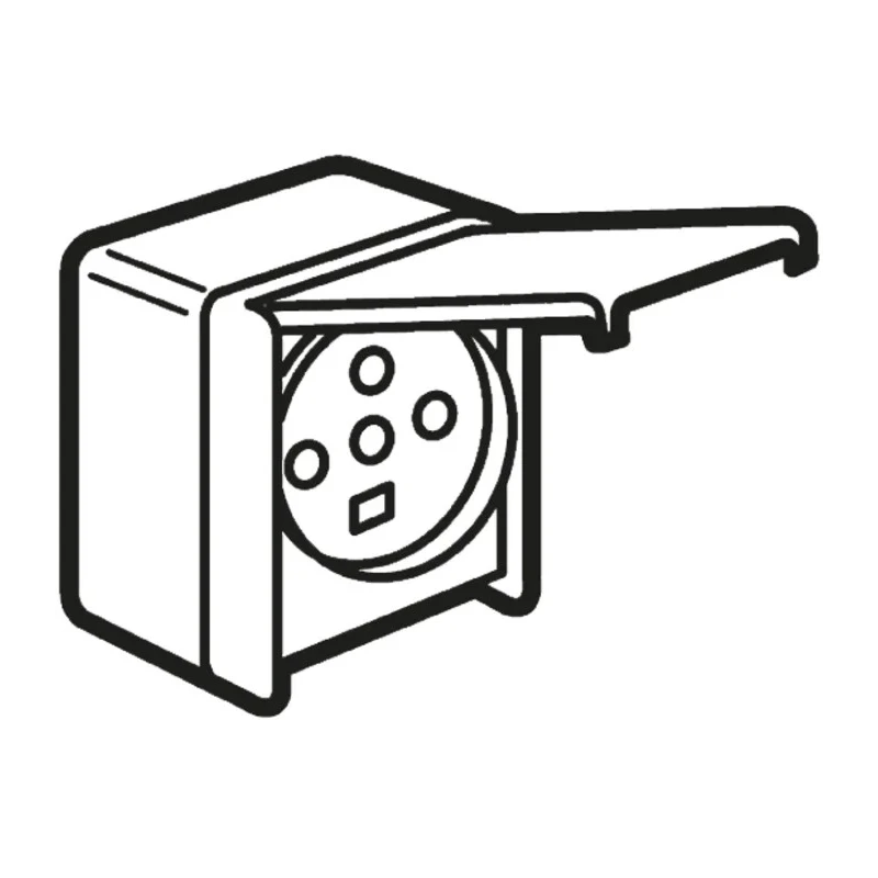 Legrand 32A Grey 1 Gang Surface Mount Plug Socket Plexo Indoor & Outdoor, German RJ45 British Standard French 0 558 77