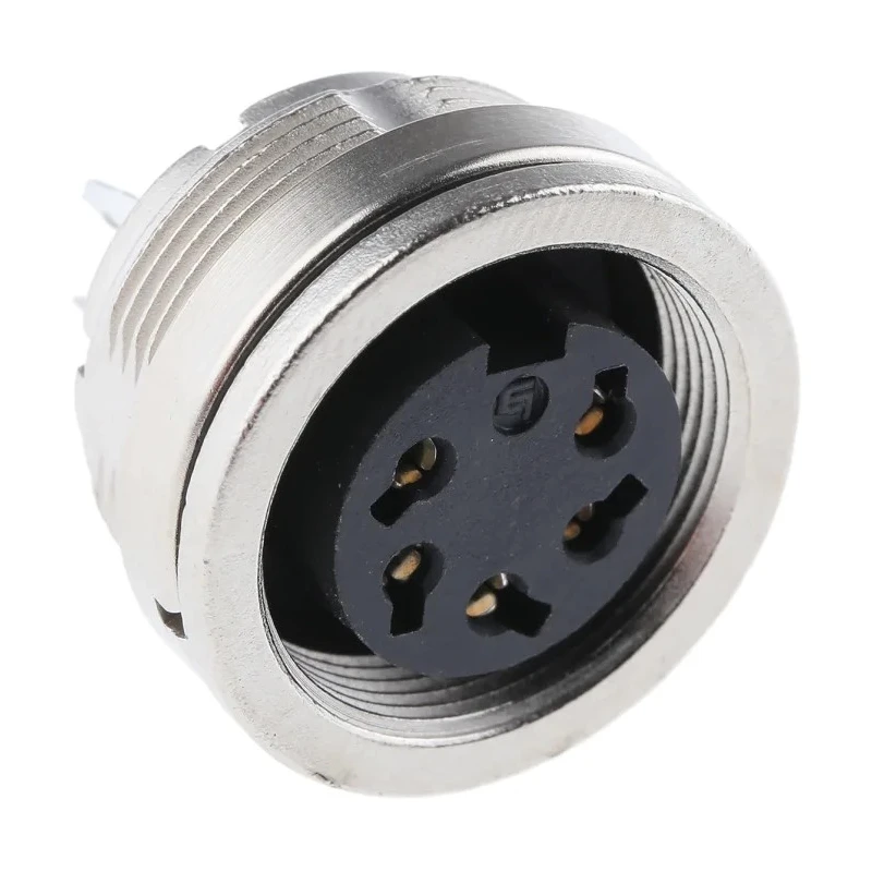 binder Circular Connector 5 Contacts Panel Mount M16 Plug Female IP67 250V 6A Nylon Housing 723 Series 09-0116-00-05