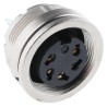 binder Circular Connector 5 Contacts Panel Mount M16 Plug Female IP67 250V 6A Nylon Housing 723 Series 09-0116-00-05