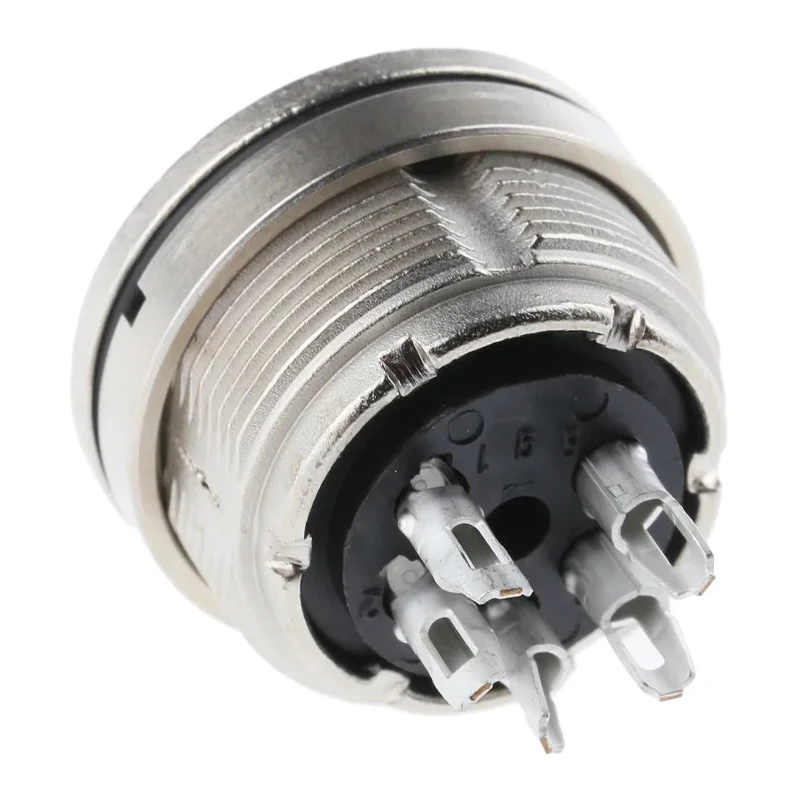 binder Circular Connector 5 Contacts Panel Mount M16 Plug Female IP67 250V 6A Nylon Housing 723 Series 09-0116-00-05