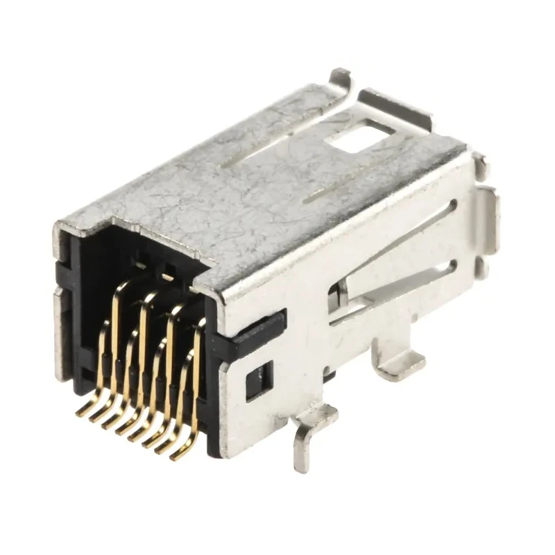 TE Connectivity Surface Right Angle Mini I/O Connector Female Unshielded 30 V 0.5 A 1981080-1