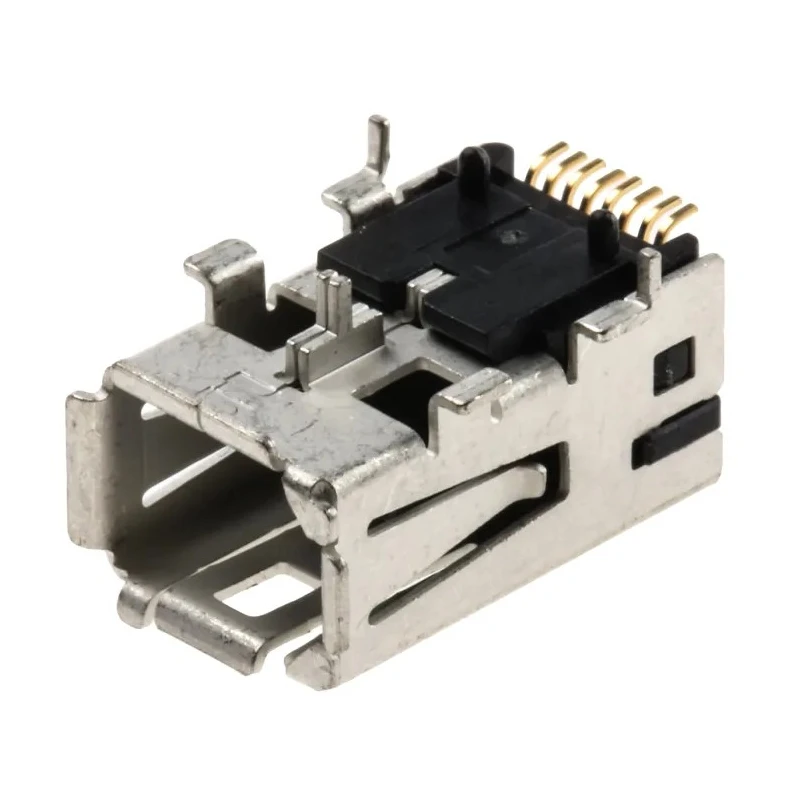 TE Connectivity Surface Right Angle Mini I/O Connector Female Unshielded 30 V 0.5 A 1981080-1