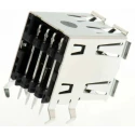 TE Connectivity Right Angle Through Hole Female 2 Port USB Type A Connector 30V IP20 USB 2.0 1903815-1