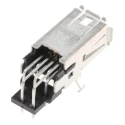 TE Connectivity Through Hole Right Angle Mini I/O Connector Female Unshielded 30 V 0.5 A 8 Positions 1-2040537-1