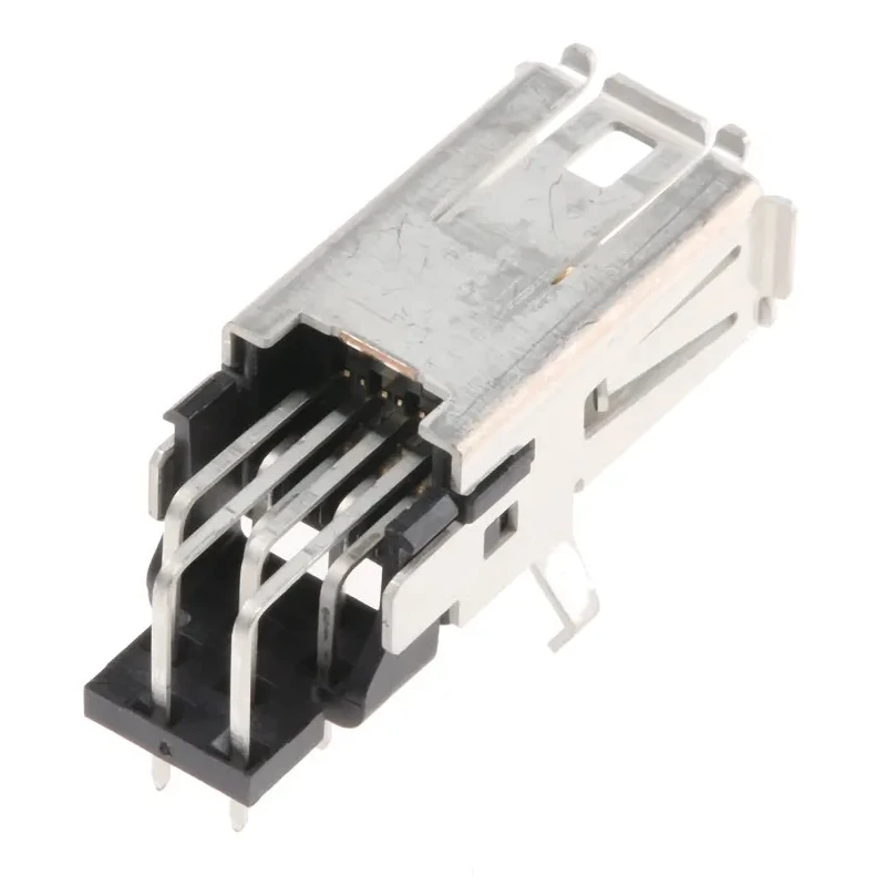 TE Connectivity Through Hole Right Angle Mini I/O Connector Female Unshielded 30 V 0.5 A 8 Positions 1-2040537-1
