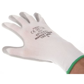 Polyco Healthline Grey Nitrile Foam Coated Work Gloves Size 8 Matrix Series 102-MAT