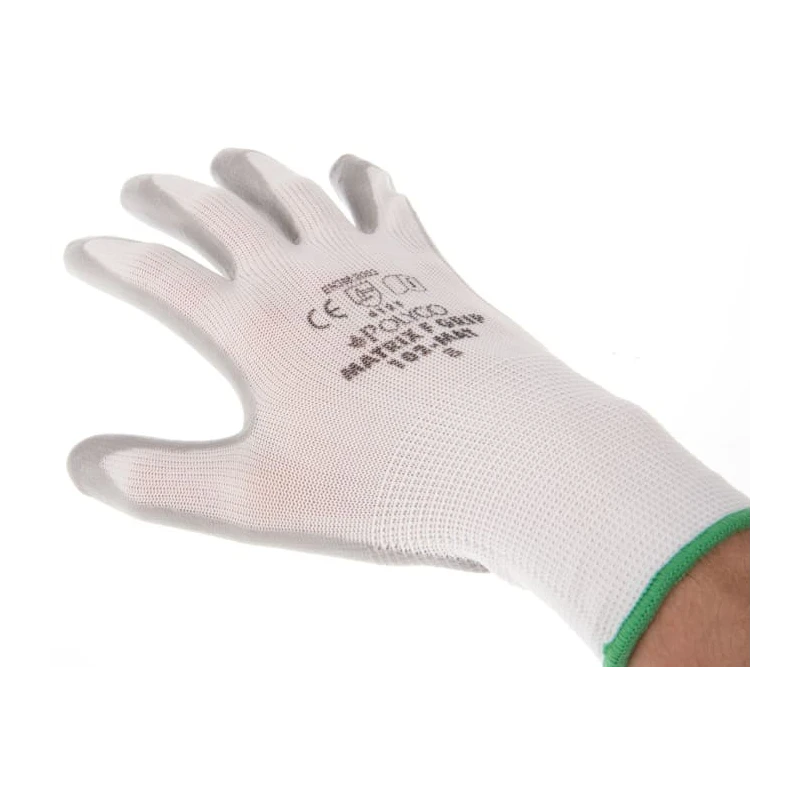 Polyco Healthline Grey Nitrile Foam Coated Work Gloves Size 8 Matrix Series 102-MAT
