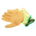 Polyco Healthline Matrix Yellow Latex Work Gloves Size 8, Latex Coating 502-MAT