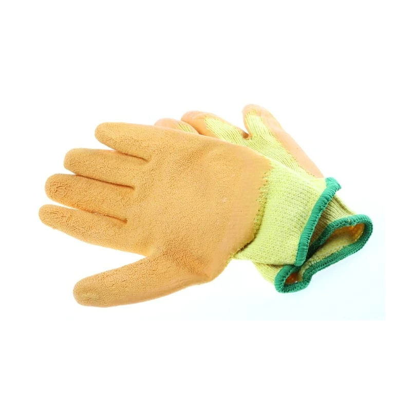 Polyco Healthline Matrix Yellow Latex Work Gloves Size 8, Latex Coating 502-MAT