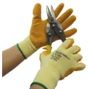 Polyco Healthline Matrix Yellow Latex Work Gloves Size 9, Latex Coating 503-MAT
