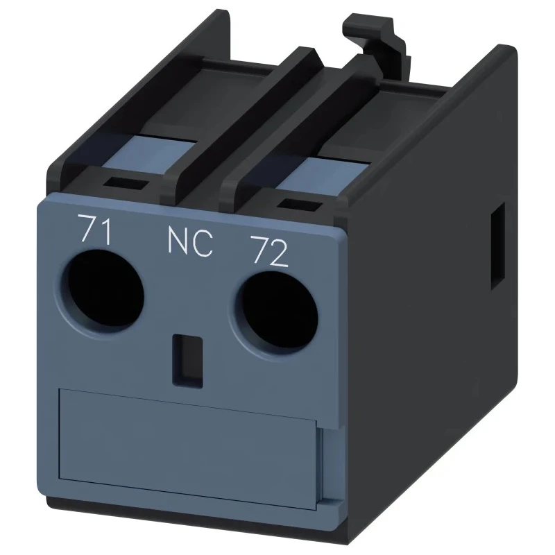 Siemens Auxiliary Contact, 1 Contact, 1 NC, 3RH2 Series, Snap-On Mount, 10 A, 250 V DC, 690 V AC, 3RH2911-1AA01