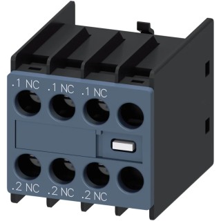 Siemens Auxiliary Contact, 3 Contact, 3 NC, SIRIUS Innovation, Snap-On Mount, 10 A, 250 V dc, 690 V ac 3RH2911-1HA03