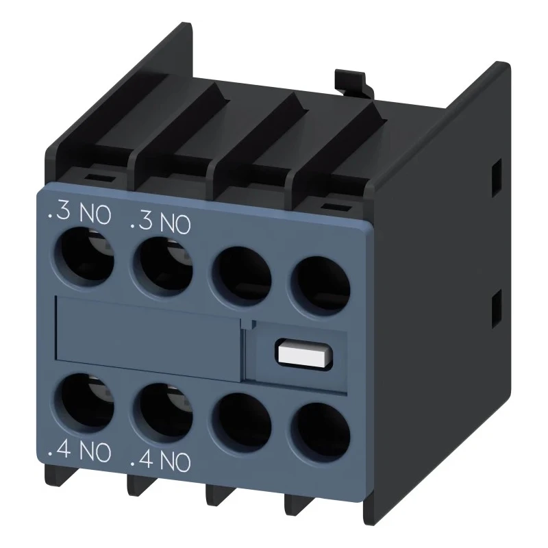 Siemens Auxiliary Contact, 2 Contact, 2 NO, Snap-On Mount, 10 A, 250 V DC, 690 V AC, 3RH2911-1HA20