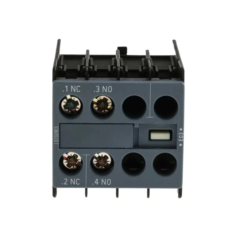 Siemens Auxiliary Contact, 2 Contact, 1 NO/1 NC, Snap-On Mount, 10 A, 250 V DC, 690 V AC, 3RH2911-1HA11