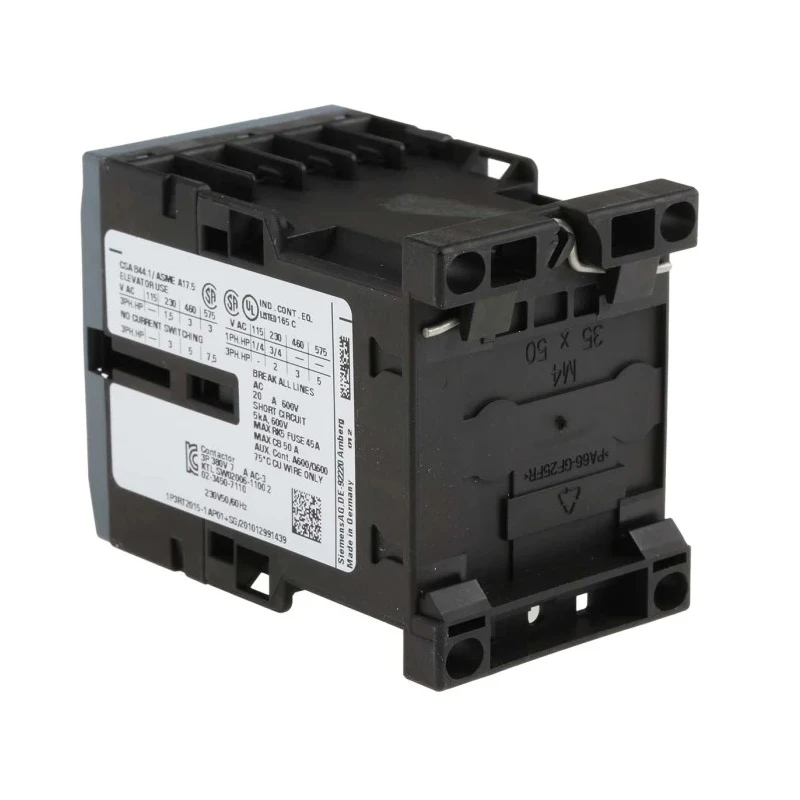 Siemens 3RT2 Contactor, 230V AC Coil, 3-Pole, 7 A, 3 kW Power Rating, 3 NO, 400V AC Contact Voltage 3RT2015-1AP01